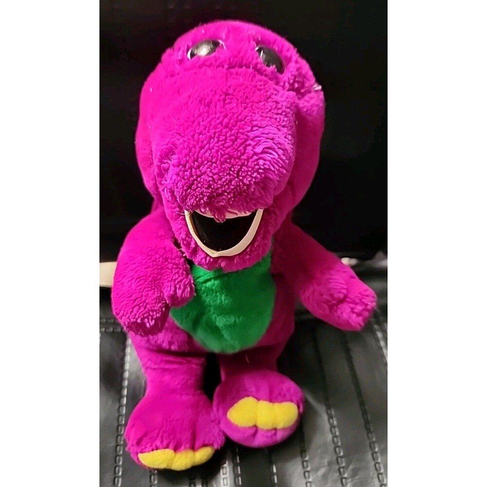 Vtg 1992 Dakin Barney Plush 21" Purple Dinosaur Toy Stuffed Animal "I Love You"